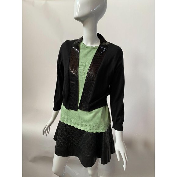 Allison Brittney Black Sequin Sweater - Picture 11 of 15